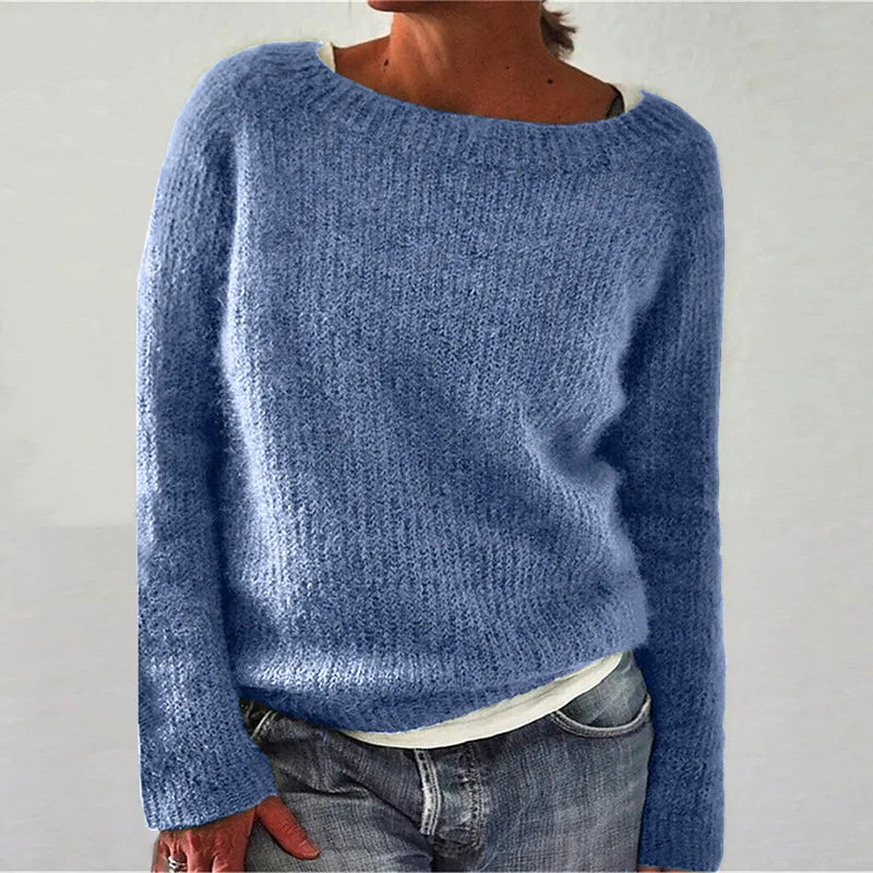 Women's - Long Sleeves Knit Jumper - Loose Fit