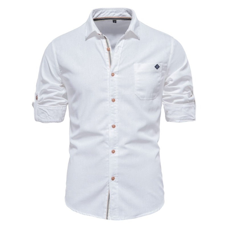 Slim fit shirt with button placket