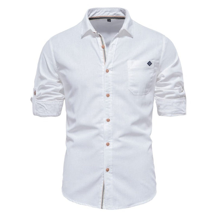 Slim fit shirt with button placket