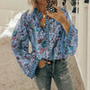 Blouse with bohemian floral pattern