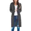 Casual long-sleeved knitted coat - women's cardigan with pockets for spring and autumn