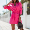 Oversized blazer dress with matching belt