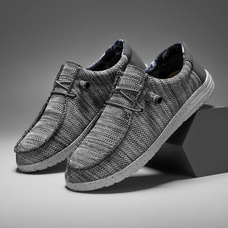 Men's - Lightweight Canvas Shoes - Mesh - Slip on - Breathable & Stylish Footwear