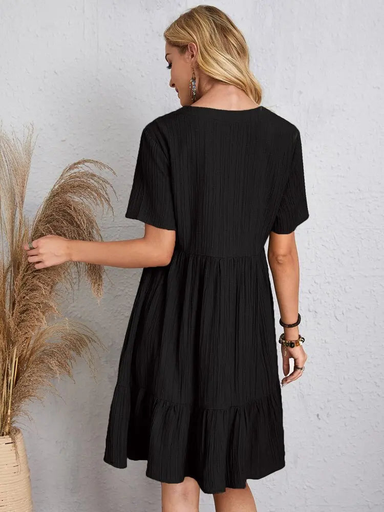 Isabella™ | Airy dress with V-neckline