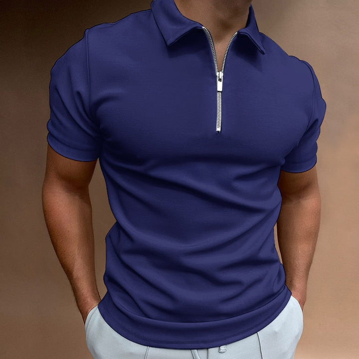 Polo shirt with zip