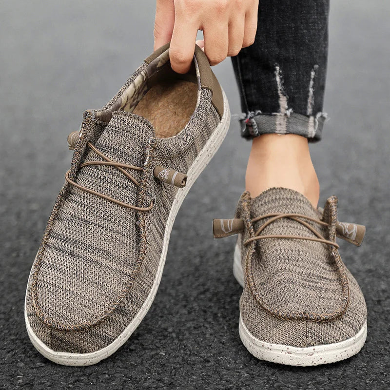 Men's - Lightweight Canvas Shoes - Mesh - Slip on - Breathable & Stylish Footwear