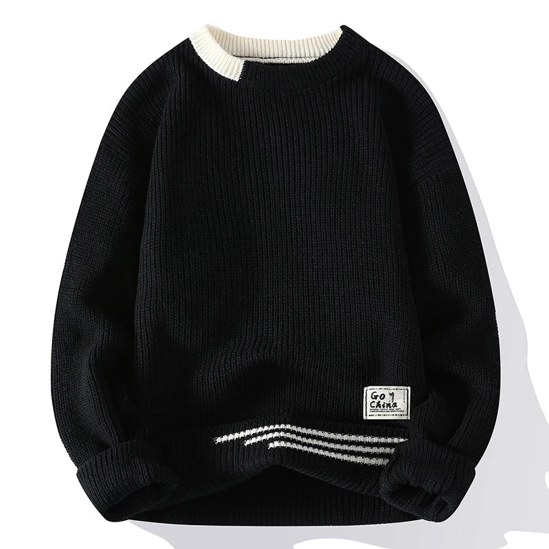 Men's - Knitted Sweater - Cosy Soft Material - Crew Neck - Stylish Fall Essential for Comfort