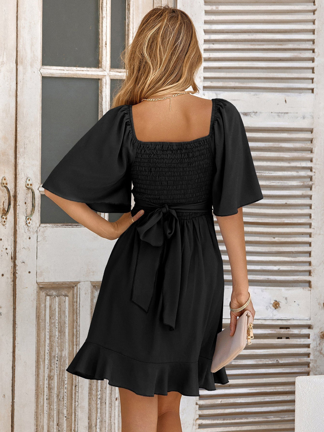 Black wrap dress