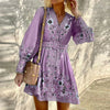 Women's - Bohemian Mini Dress - Lightweight Fabric - Perfect for Summer Outings - Trendy Boho Style
