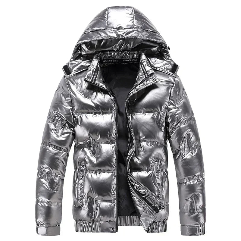 Men's - Hooded Down Jacket - Stylish Winter Wear