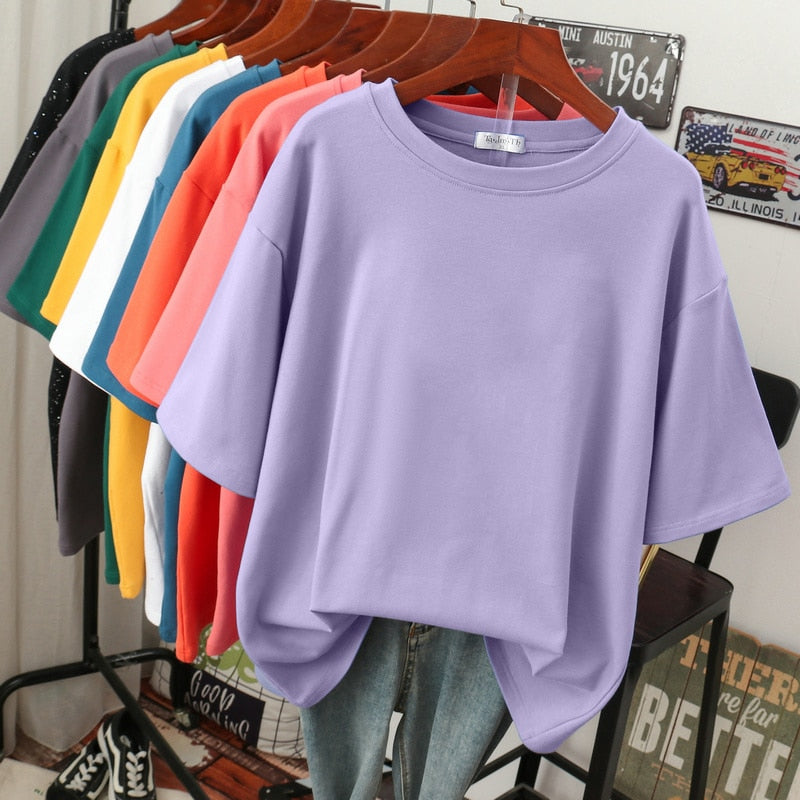 Cosy cotton T-shirt in large sizes