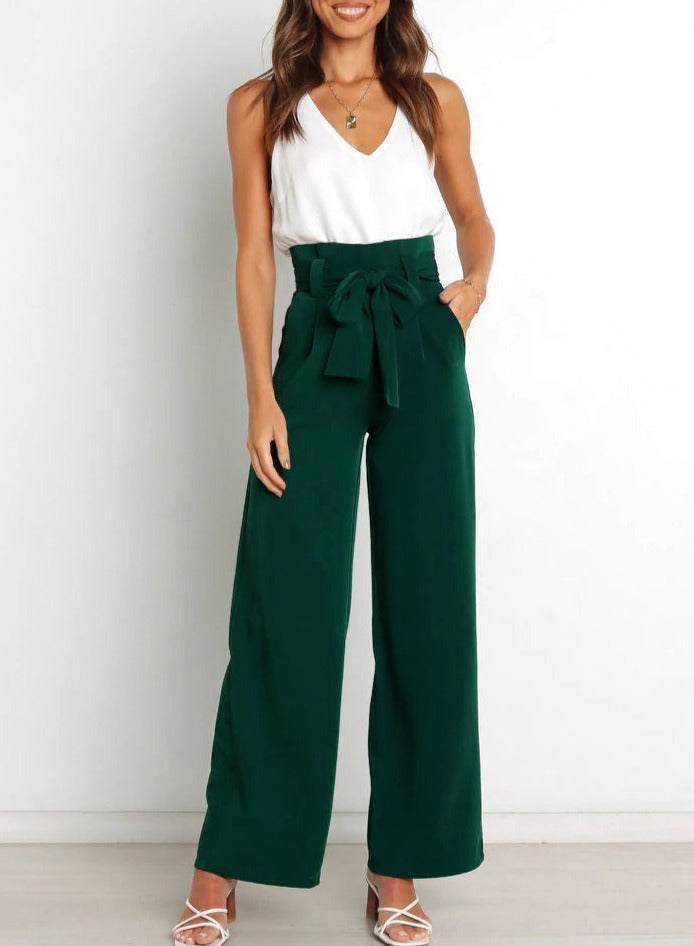 Tie front Wide trouser legs