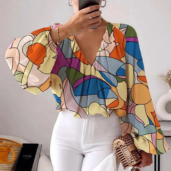 Elegant patterned blouse