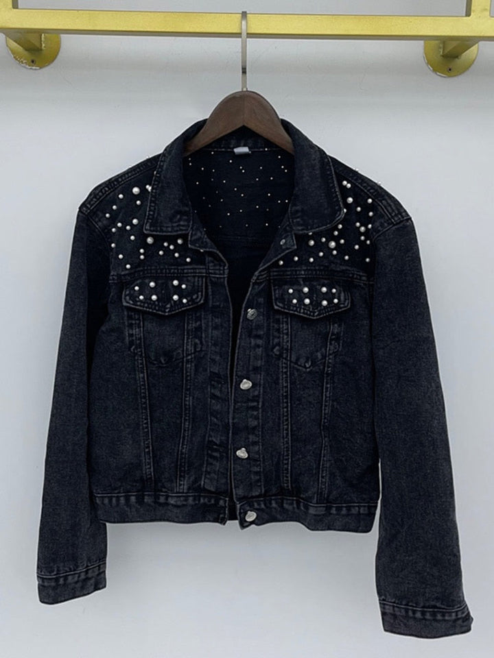 Denim jacket - Denim favourite with stylish pearl embellishment