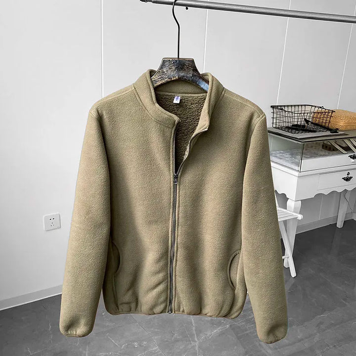 Fleece stand-up collar jacket