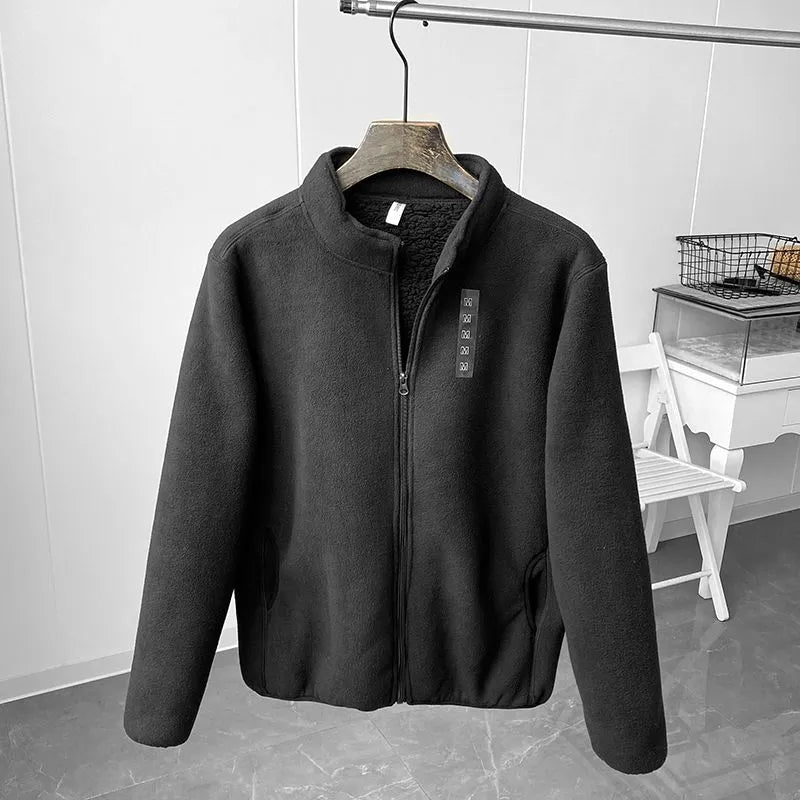 Fleece stand-up collar jacket