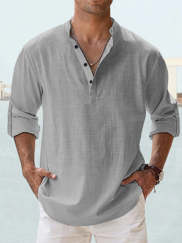 Button T-shirt for men