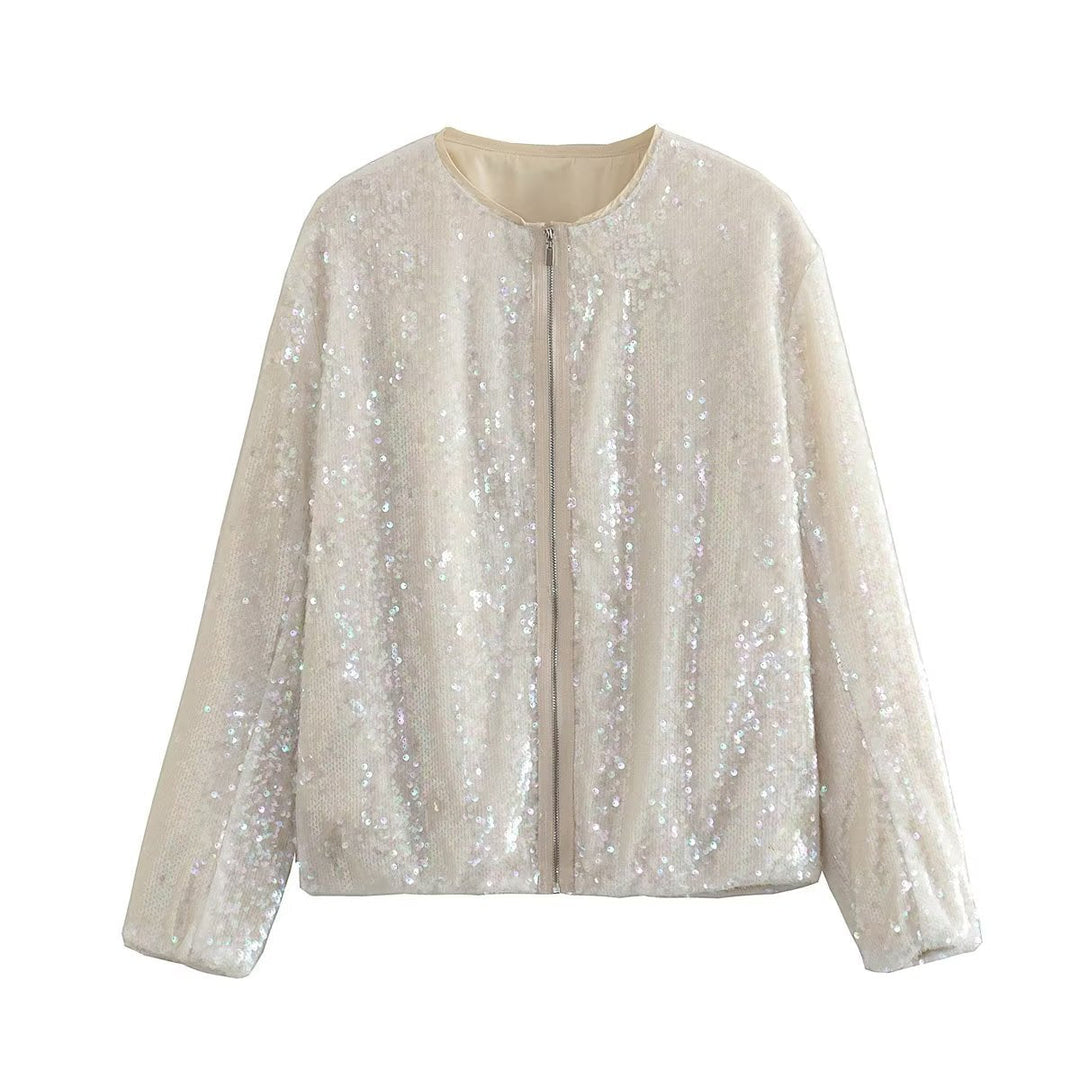 Glitter ladies bomber jacket