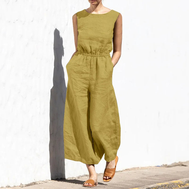 Cotton-linen overall