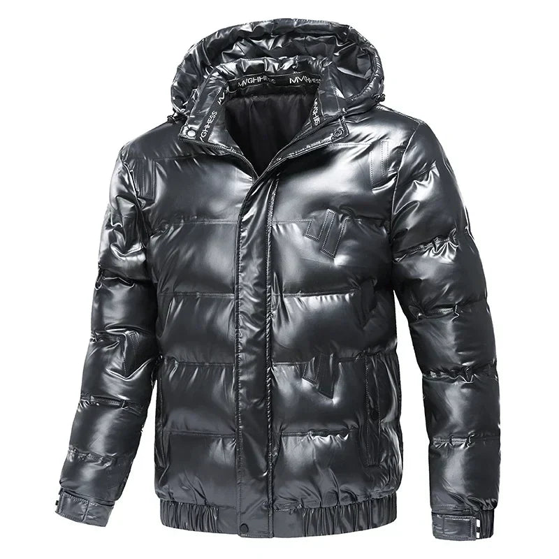 Men's - Hooded Down Jacket - Stylish Winter Wear
