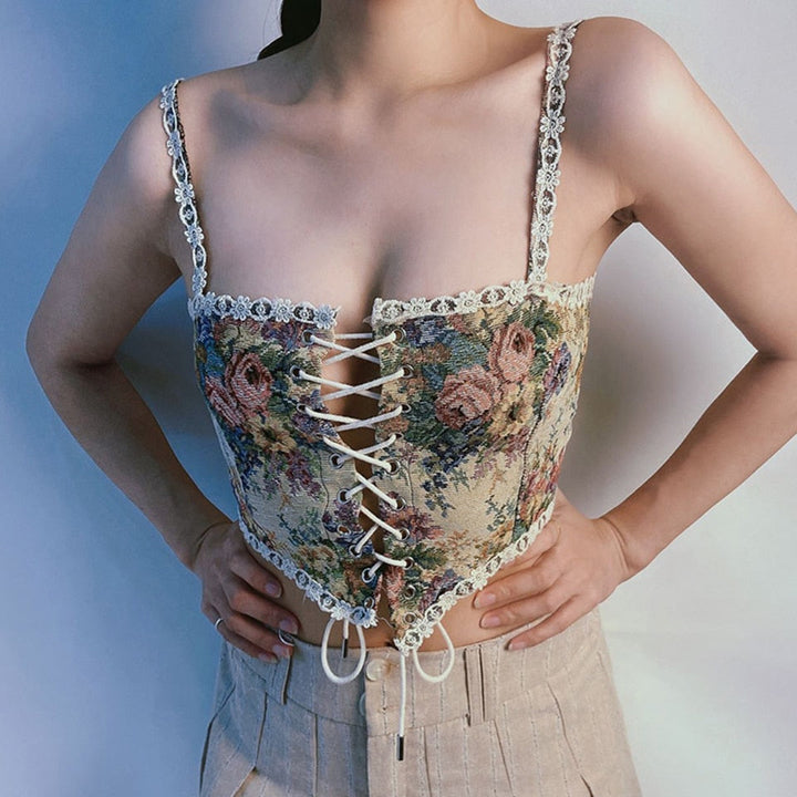 Floral corset tops