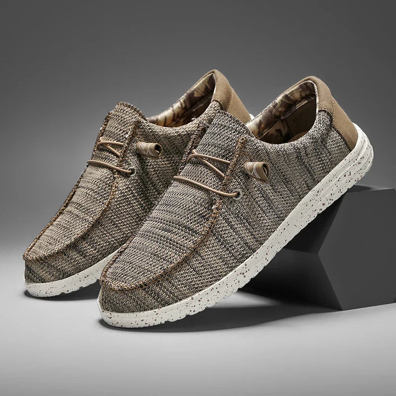 Men's - Lightweight Canvas Shoes - Mesh - Slip on - Breathable & Stylish Footwear