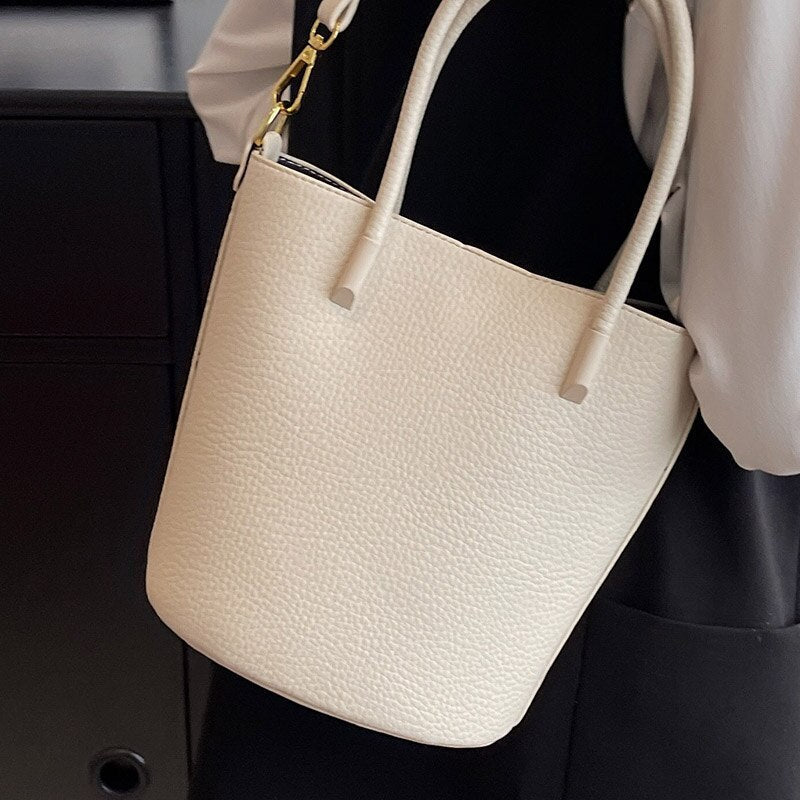 Ladies Bucket Bag Puristic Colour Chic Portable Composite Bag