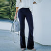 Women's - Comfortable Long Corduroy Trousers - Stretchy Fabric for Ultimate Style and Comfort