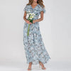 Long summer dress with floral pattern