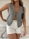 Loose women's top with buttons