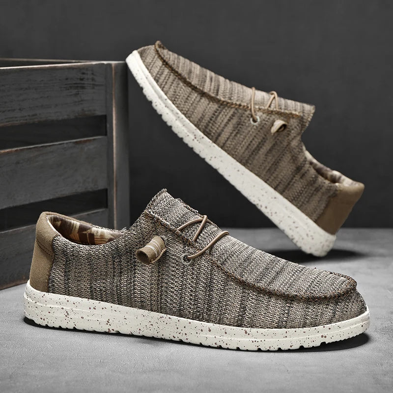 Men's - Lightweight Canvas Shoes - Mesh - Slip on - Breathable & Stylish Footwear