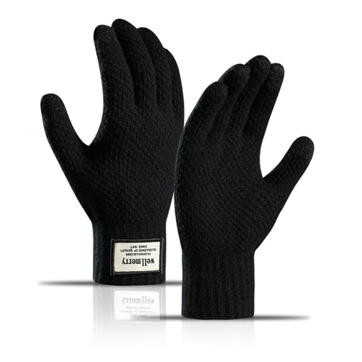Gloves Knitted warm touchscreen gloves for cycling