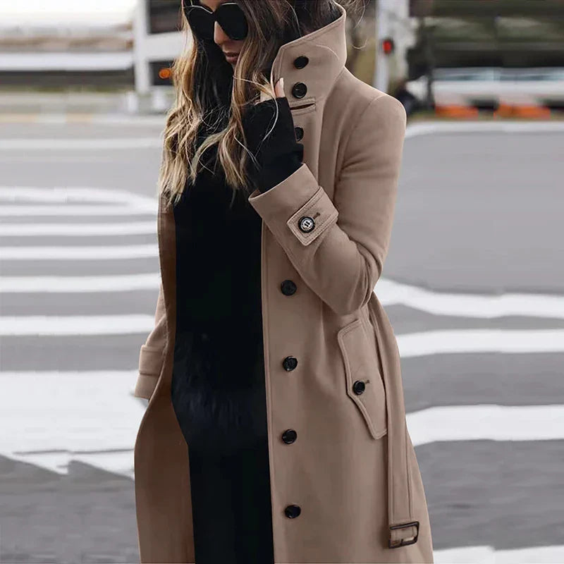 High-necked trench coat