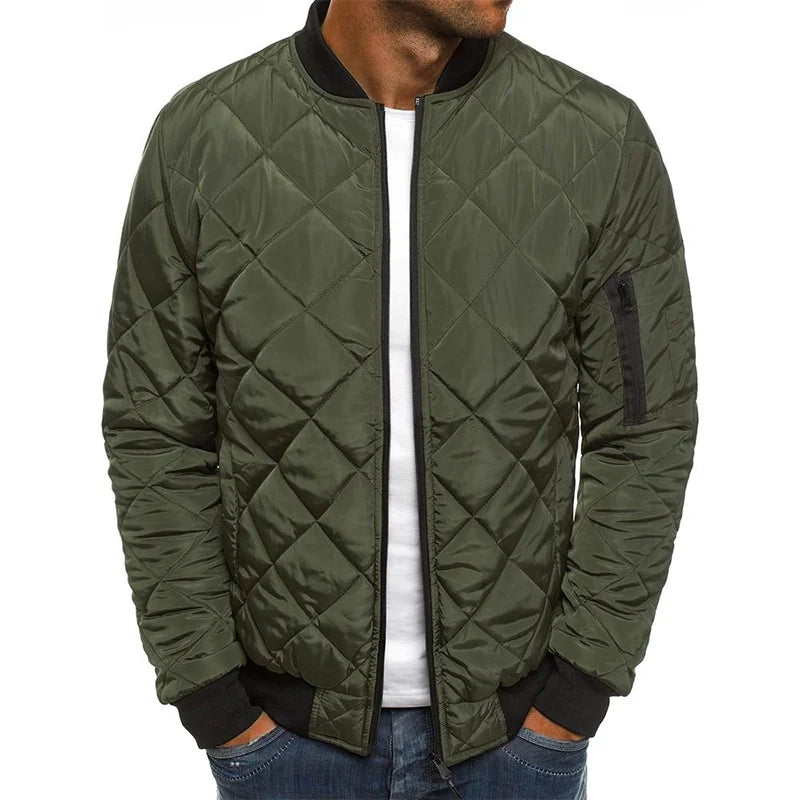 Men - Jacket - Cotton - Diamond Pattern