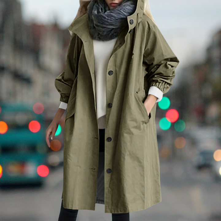 Waterproof trench coat for cold days