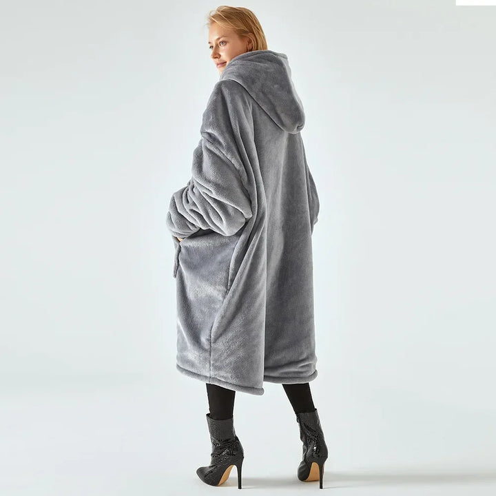 Oversized hooded blanket