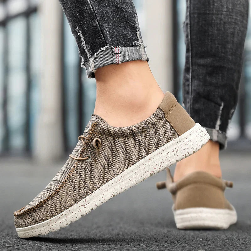 Men's - Lightweight Canvas Shoes - Mesh - Slip on - Breathable & Stylish Footwear