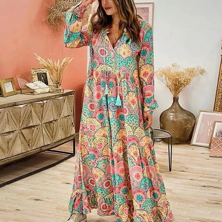 Printed maxi dress