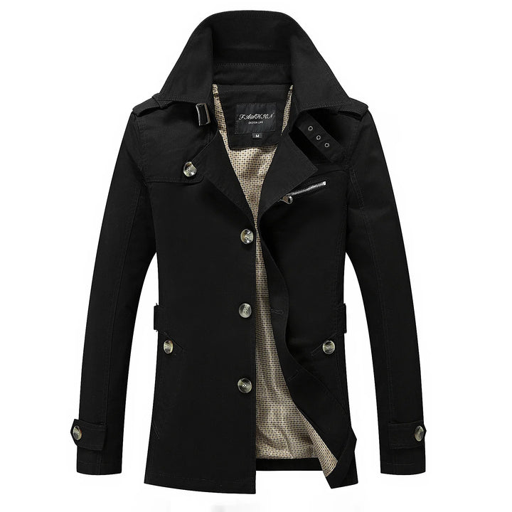 Men's fashionable long trench coat