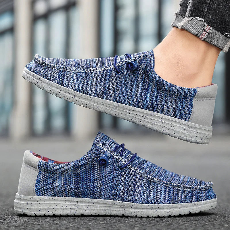 Men's - Lightweight Canvas Shoes - Mesh - Slip on - Breathable & Stylish Footwear