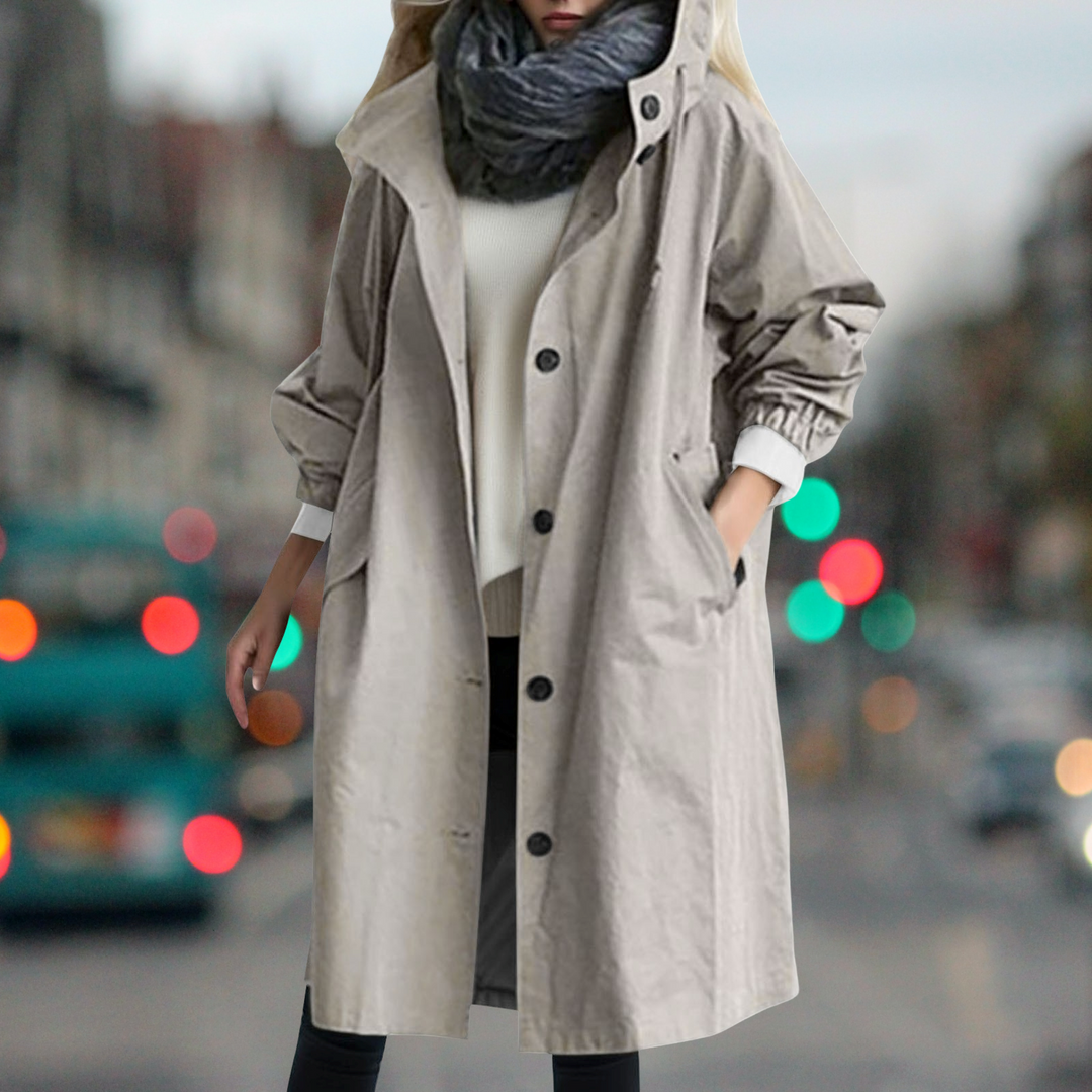 Waterproof trench coat for cold days