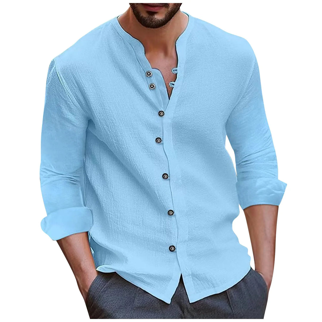 Lightweight linen-cotton shirt for summer comfort