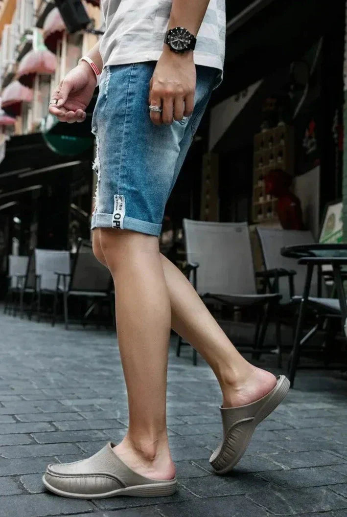 Men's - Fashionable Slippers - Comfortable Fabric - Stylish Indoor/Outdoor Footwear