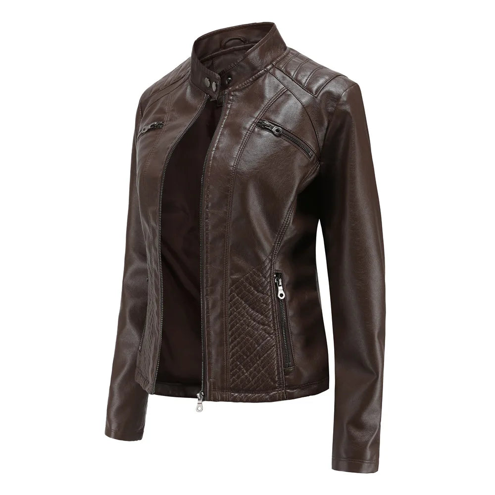 Stylish leather jacket for women