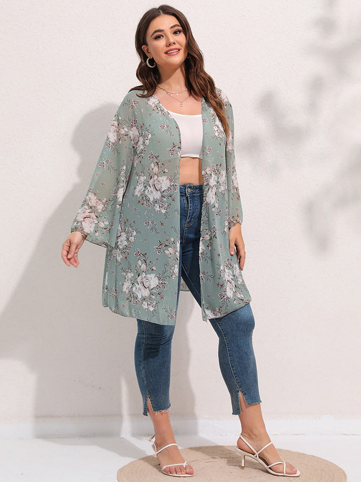 Ladies' oversized chiffon kimono