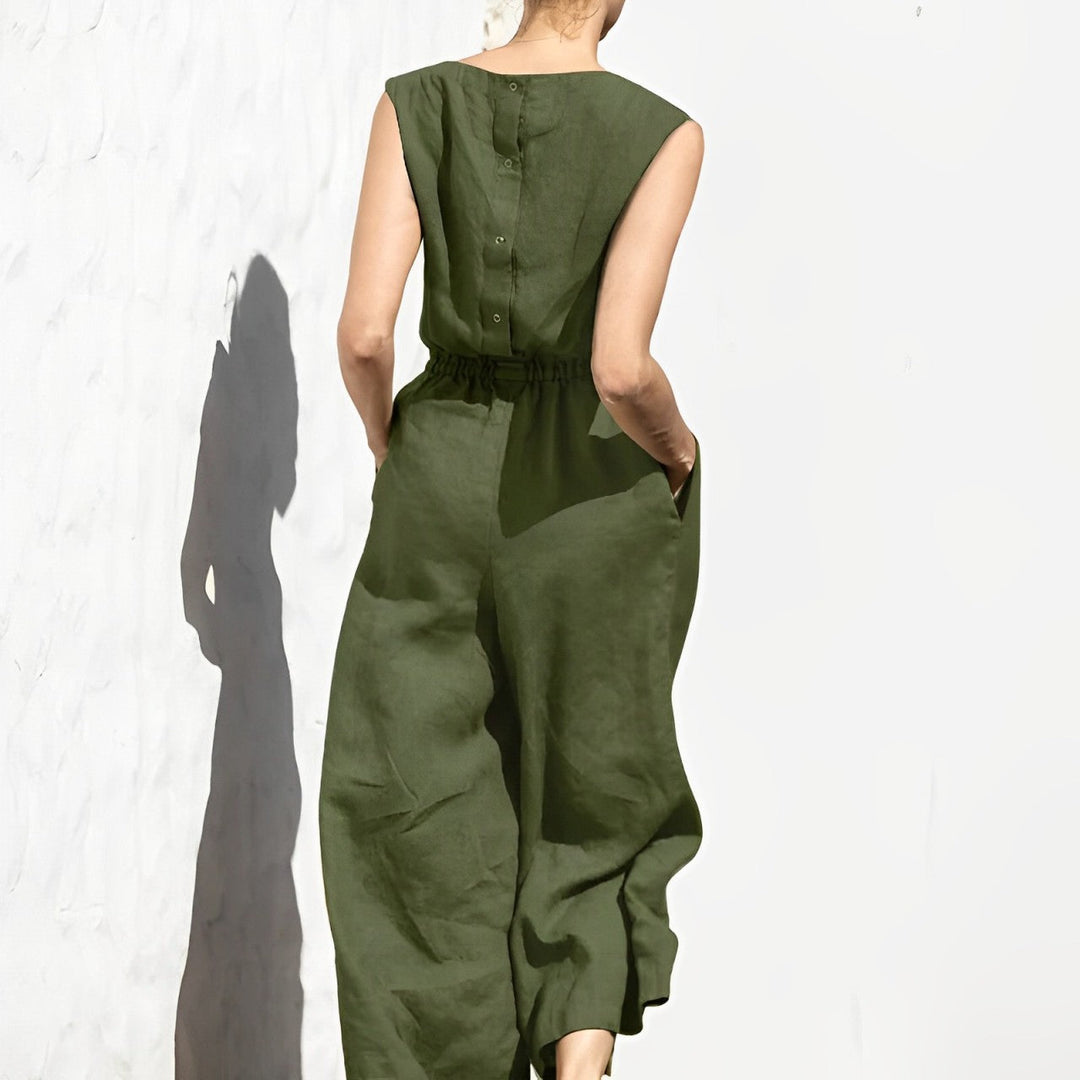 Loose jumpsuit with elasticated waist