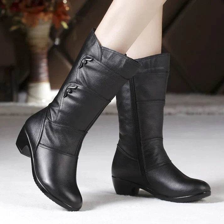 Women's - Black Winter Boots - Warm & Cosy