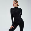 Catsuit with high neckline and zip