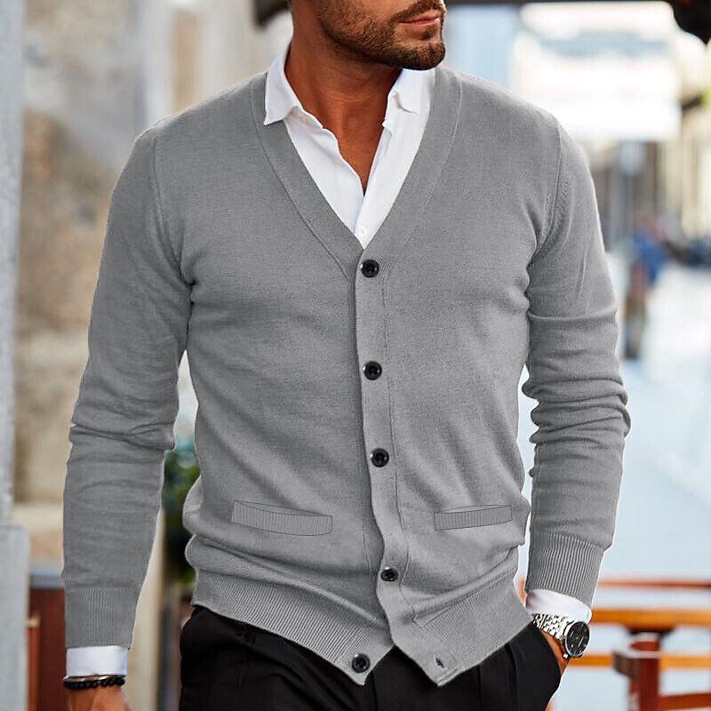 Men's - Casual Cardigan - Soft Knit Comfort - Stylish Layering Essential for Every Occasion
