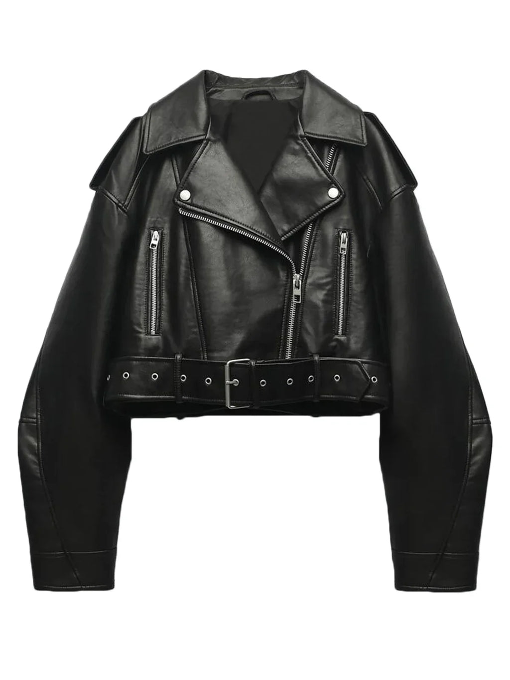Women's - Classic Biker Jacket - Casual Style